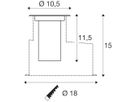 EB-LED-Bodenleuchte SLV DASAR S IP67 4W 350lm 830 24° Ø105mm Edelstahl