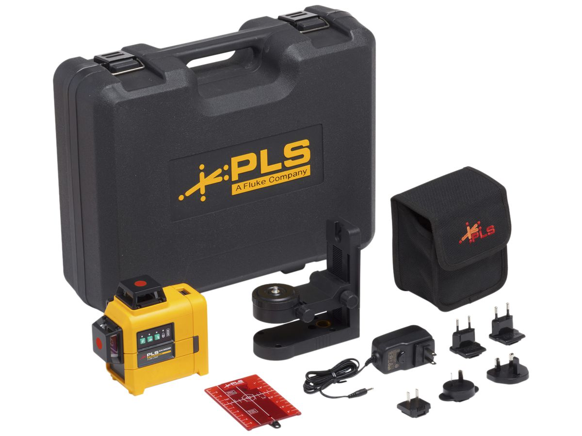 3-Punkt-Lasernivelliergerät Fluke PLS 3X360R KIT rot 20m ≥9h 635nm