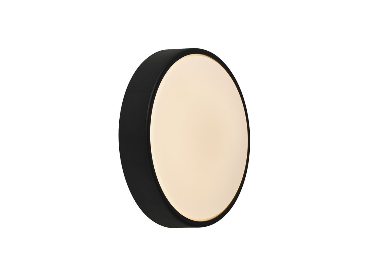 LED-Anbauleuchte Oliver Round 9W 600lm 2700K IP54 direkt Ø195×58mm schwarz