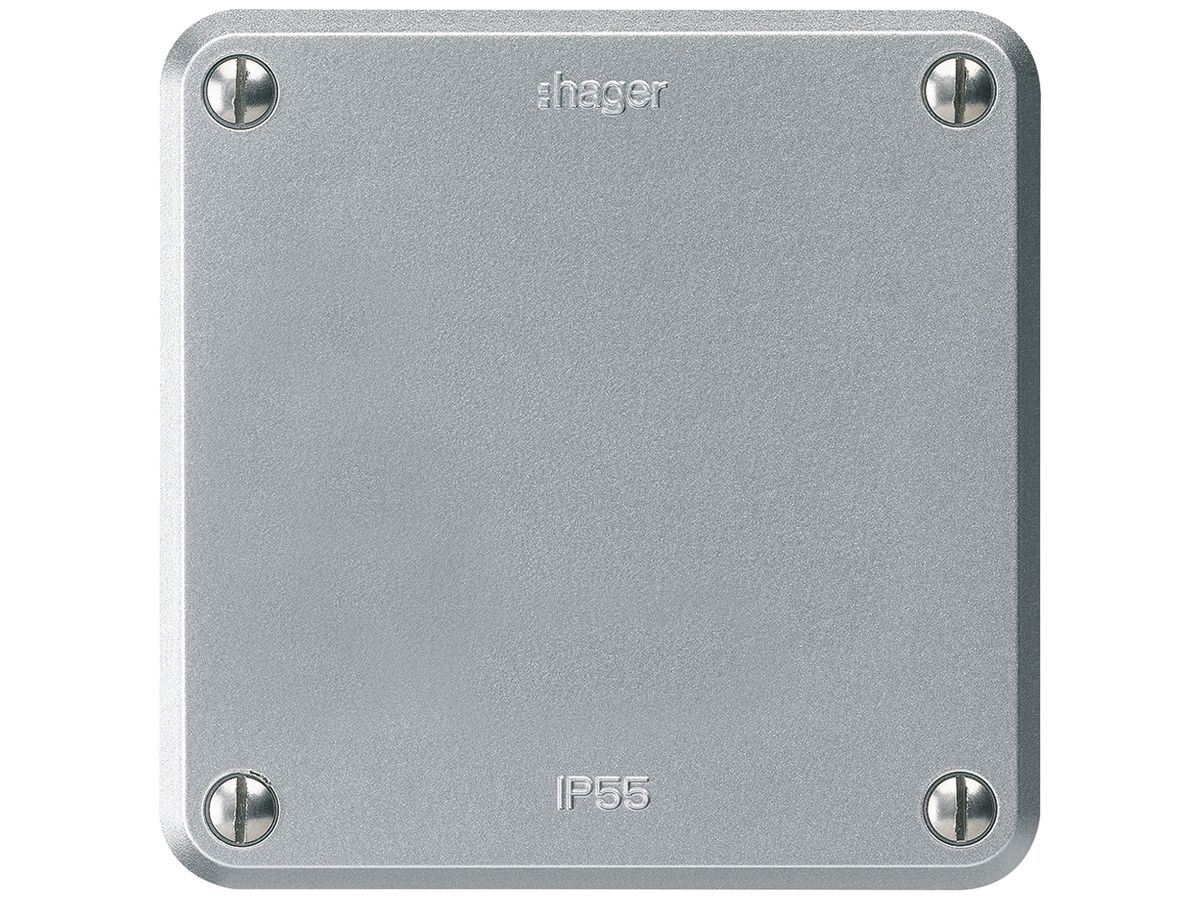 UP-Blindabdeckung robusto IP55 aluminium mit Montageplatte