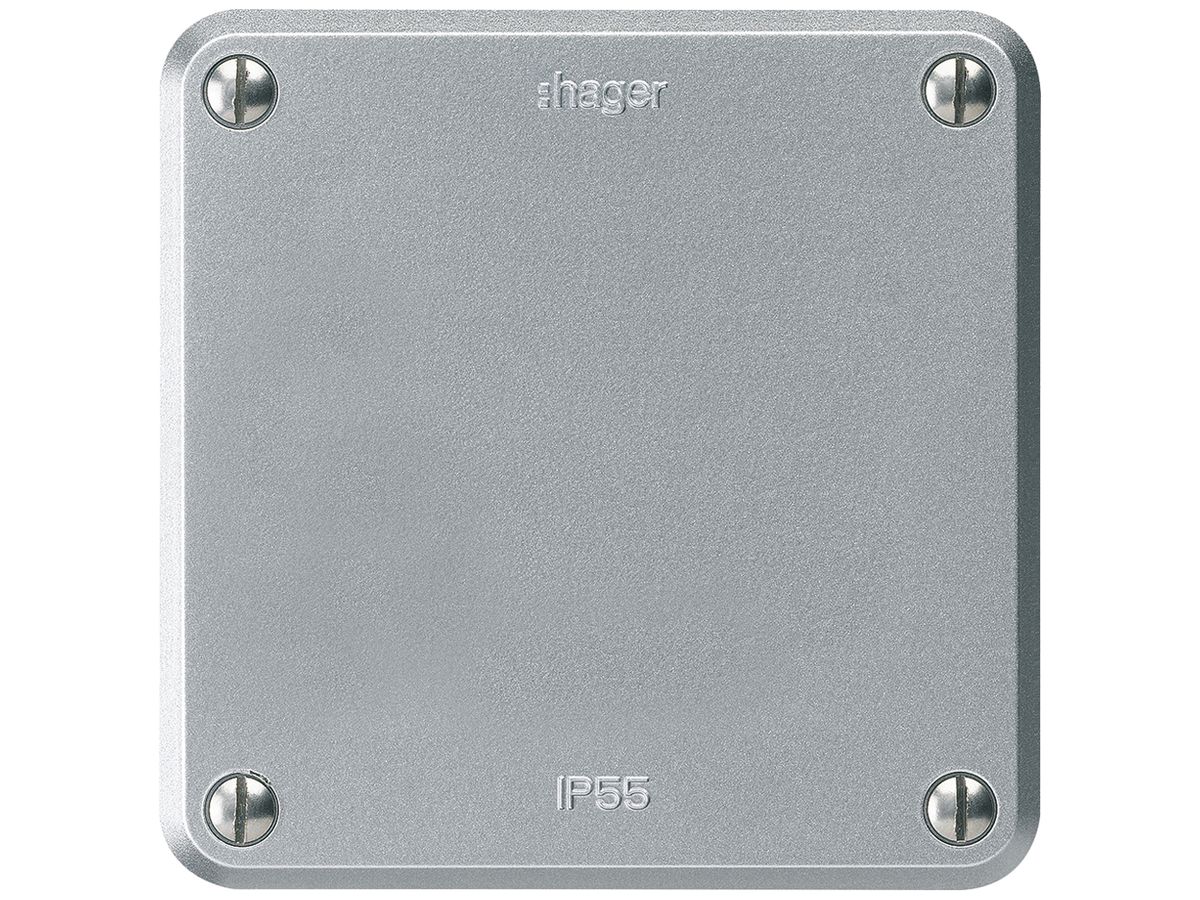 UP-Blindabdeckung robusto IP55 aluminium mit Montageplatte