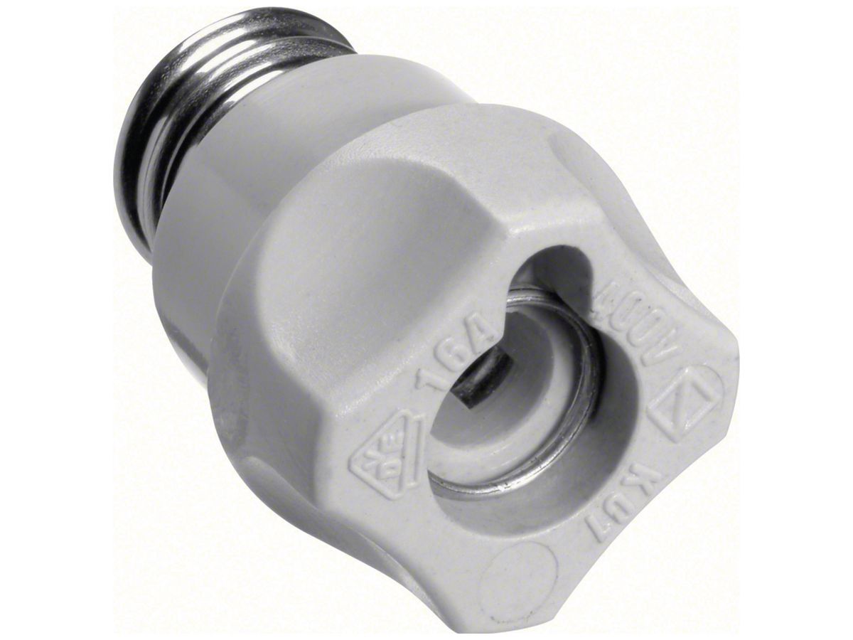 Sicherungskopf Hager E14 mit Prüfloch Typ K01