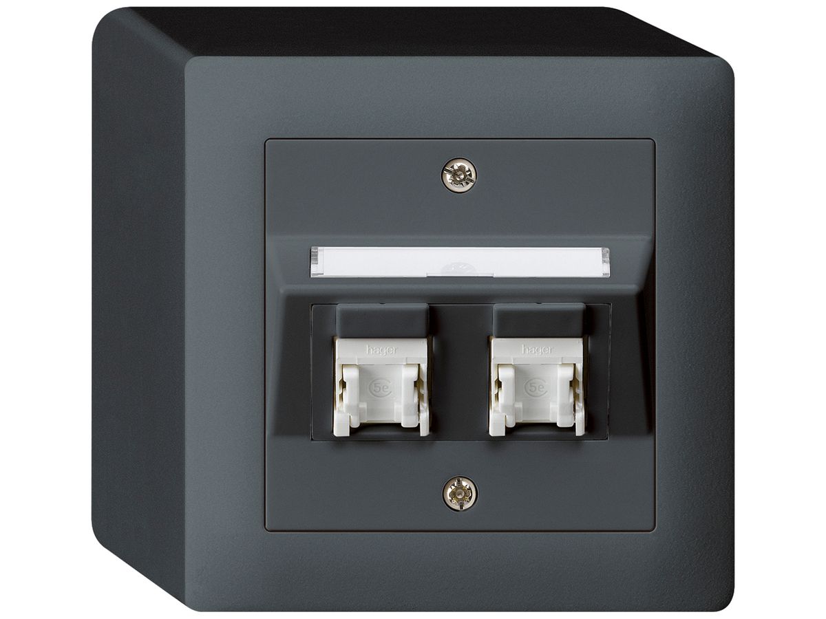 AP-Dose kallysto Kat.5e 2RJ45/u anthrazit