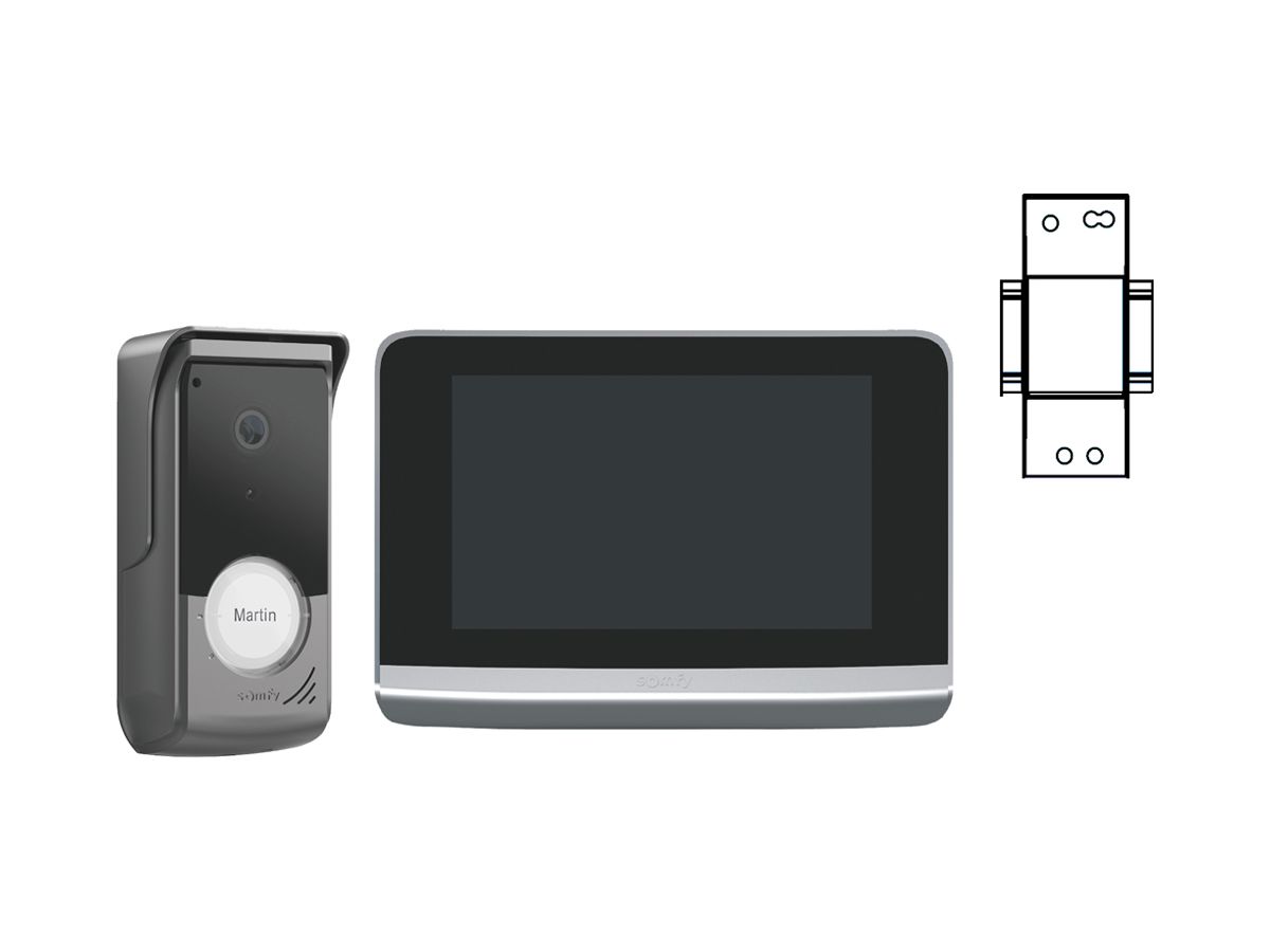 Video-Türsprechanlage-Set Somfy V500 PRO io Connect, REG-Netzteil
