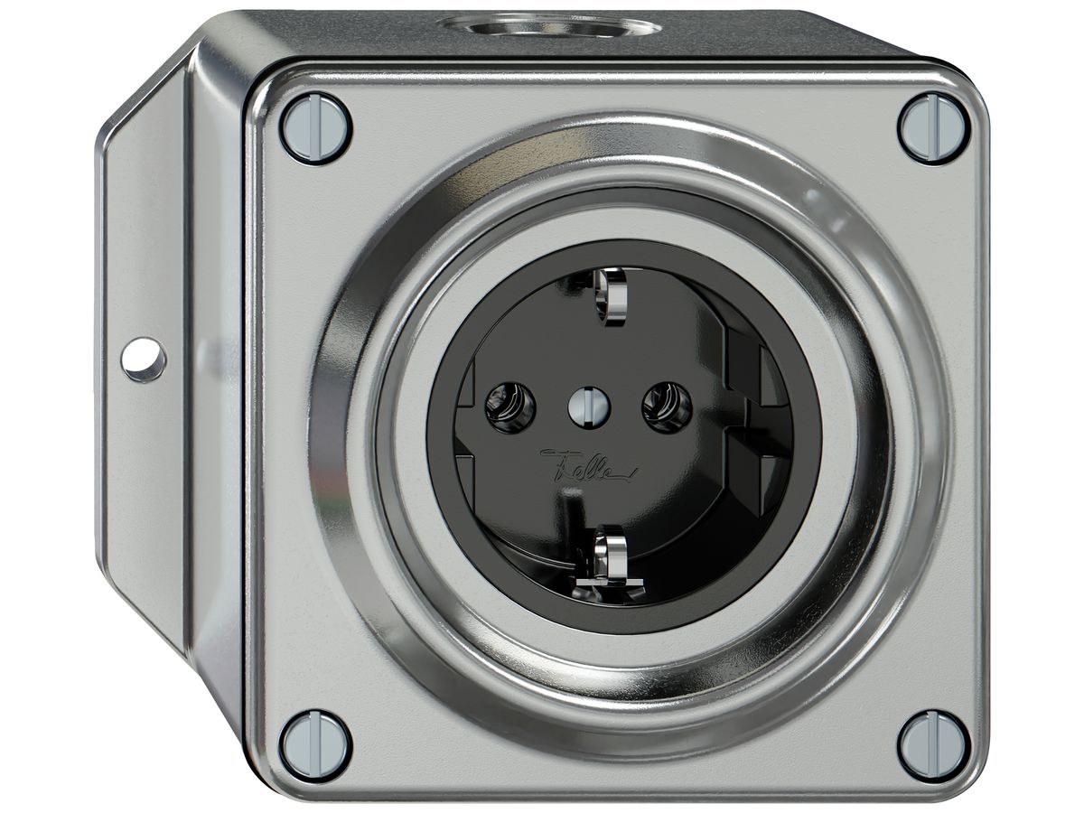 AP-Steckdose ELEMENT SNAPFIX® SCHUKO 16A 250V IP20 alu