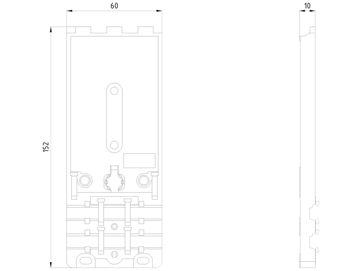 ASi-Montageplatte Siemens 3RK1 für Kompaktmodul K60