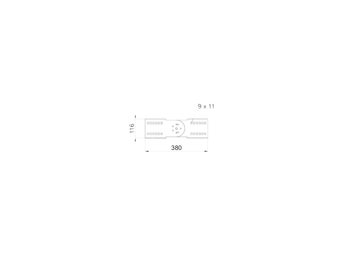 Gelenkverbinder Bettermann H=110mm tauchfeuerverzin.z.Kabelleiter