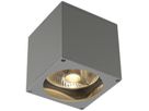 Wandleuchte SLV BIG THEO WALL OUT, GU10 75W IP44 silbergrau