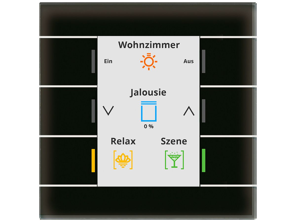 UP-Bediengerät KNX MDT BE-GT20S.02S 6T/6B Display Glas schwarz