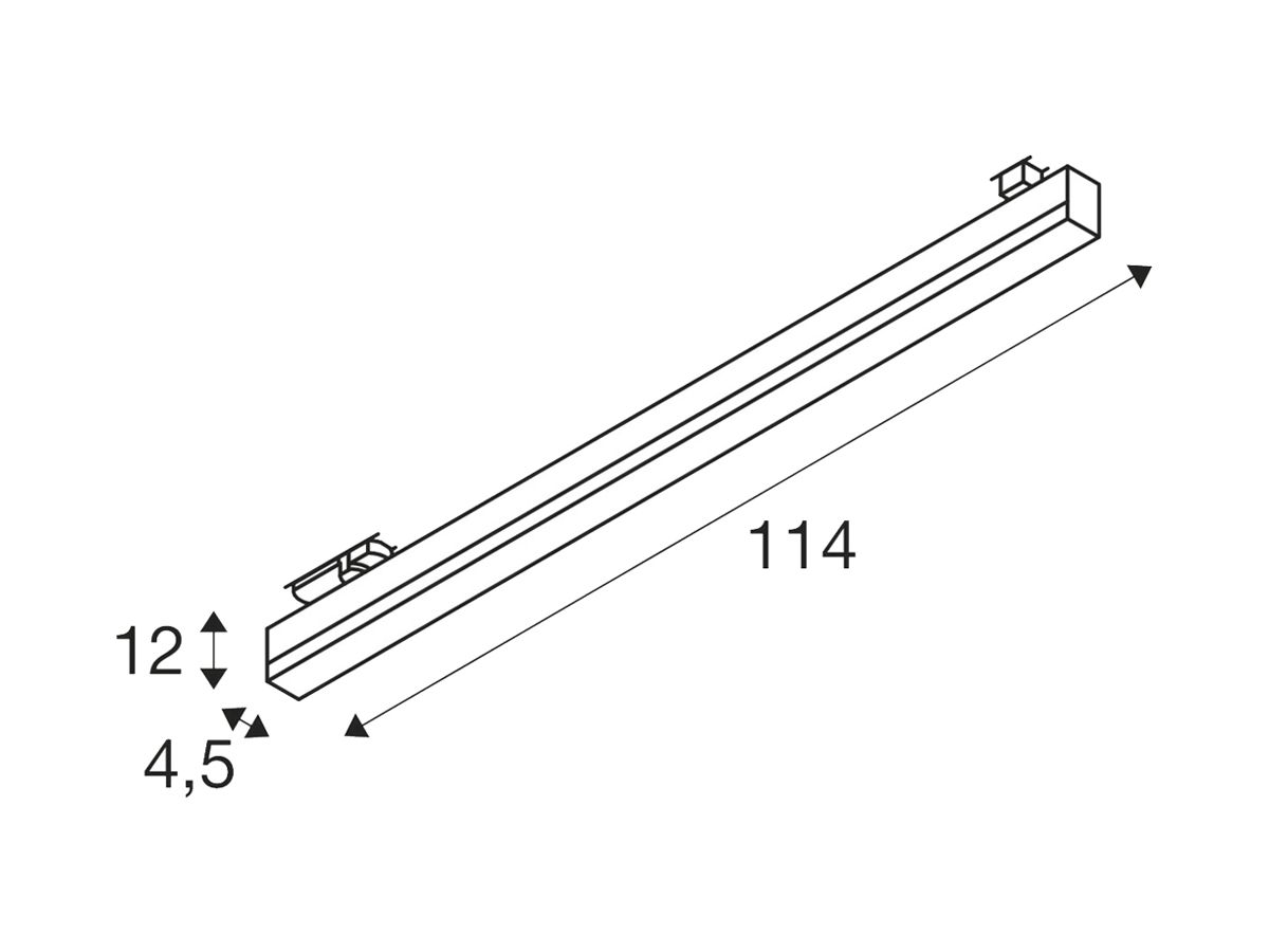 LED-Leuchte SLV SIGHT TRACK DALI 39W 3000lm 3000/4000K 3-Ph.-Adapter schwarz