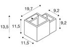 Wandleuchte SLV PLASTRA CUBES QT14 G9 2×7.5W DIM 197×115×115mm weiss