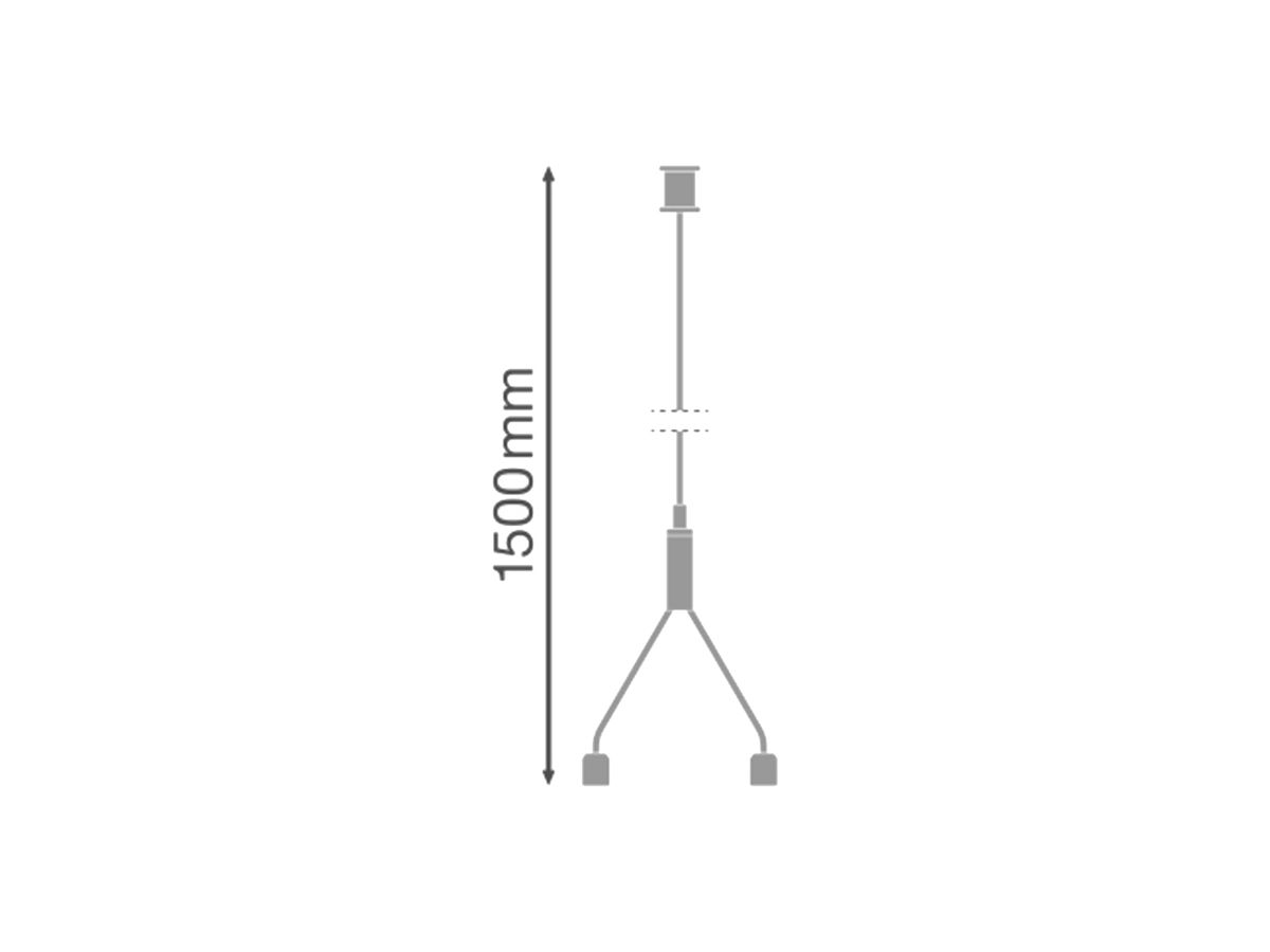Seilabhängung LEDVANCE LINEAR INDIVILED Stahl 1500mm Silber