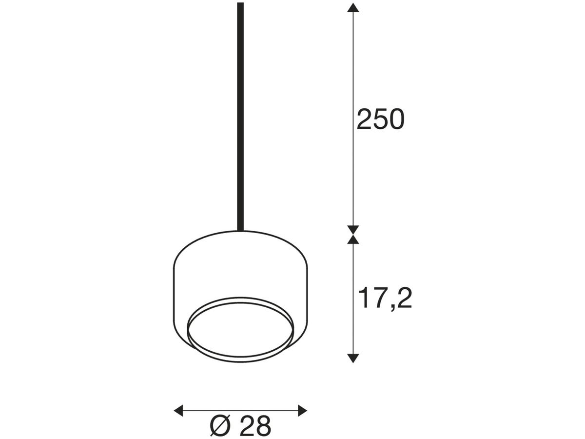 Pendelleuchte SLV PANTILO 28 E27 15W DIM direkt gold/chrom