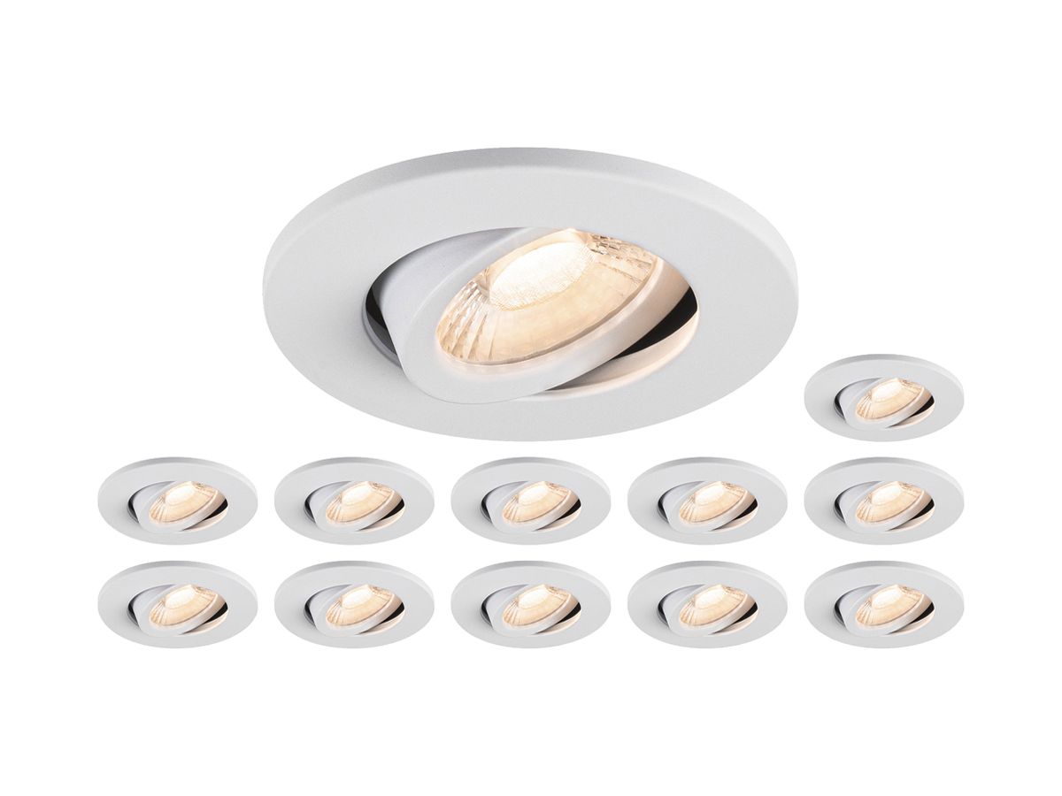 LED-Downlight SLV UNIVERSAL 8W 680lm 927…960 IP20 38° DIM Ø88.5 weiss 12 Stk
