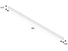 AP-Stromschiene SLV TRACK DEEP 48V 1Ph Aluminium schwarz 2000mm