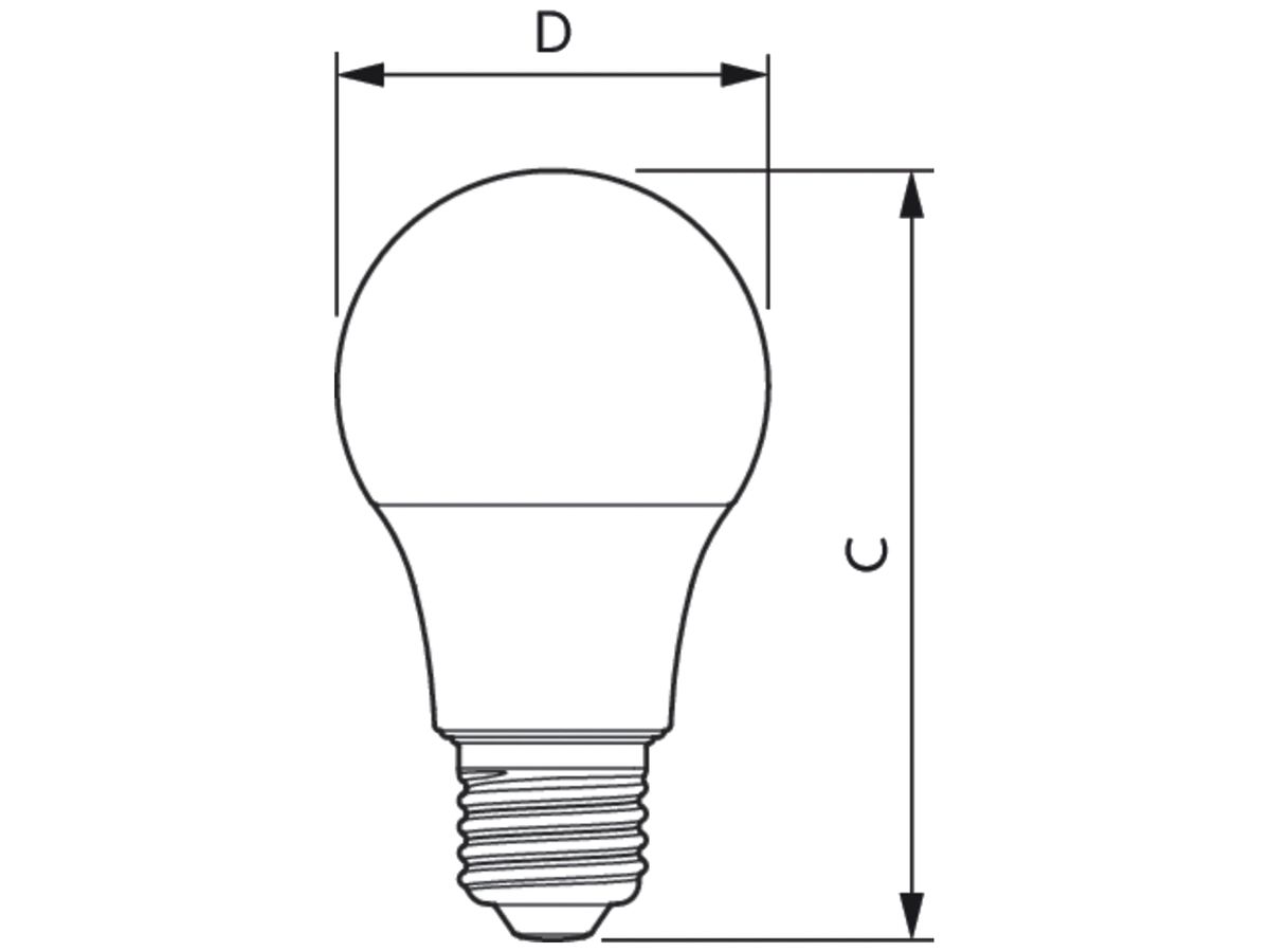 LED-Lampe Philips CorePro E27 8W 806lm 2700K Ø60×108mm Typ A mattiert