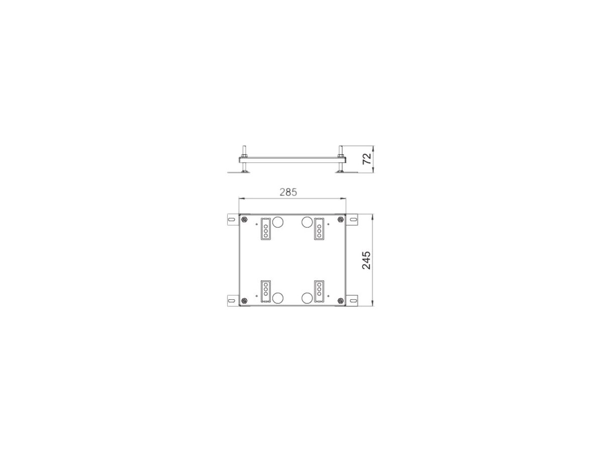 Höhenerweiterung Bettermann 245×256×15mm bandverzinkt