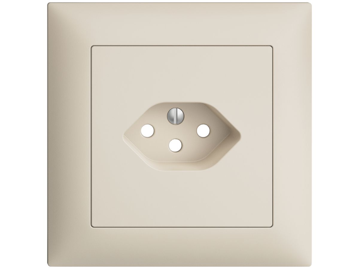 UP-Frontset EDIZIOdue crema 88×88mm 1×T13 mit Shutter