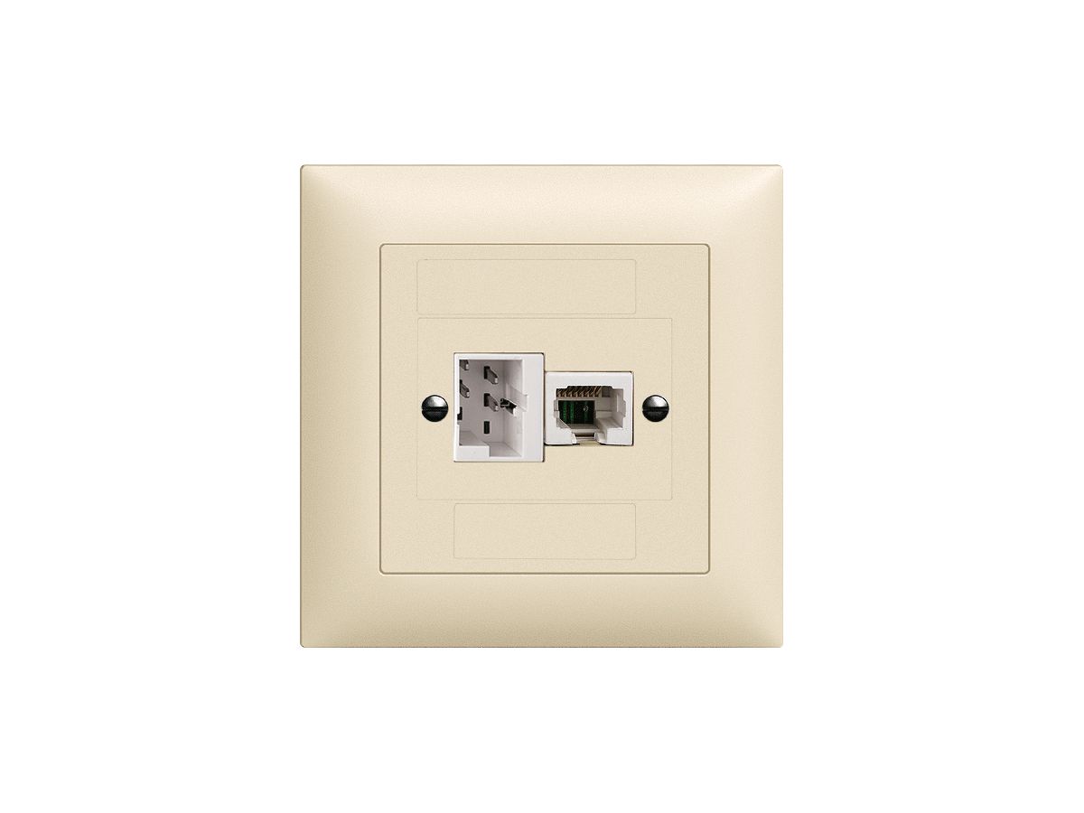 UP-Dose xDSL RJ45/TT83 crema, ITplus EDIZIOdue mit Filter