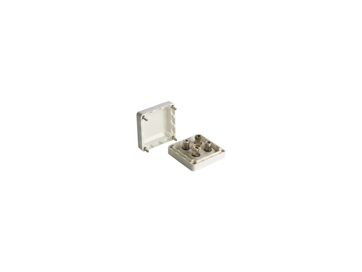 AP-Abzweigdose Woertz 2LPE 4×1.5mm² 50×50×23mm weiss