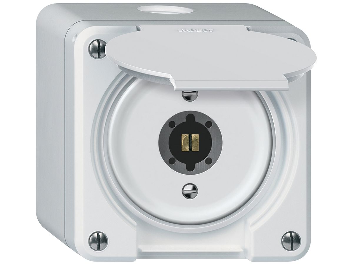 AP-Schlüsselschwenktaster robusto 2P 2NO 20A 250V 86×86mm weiss