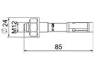 Bolzenanker BET BZ3 M12×85mm (0…10mm) Stahl