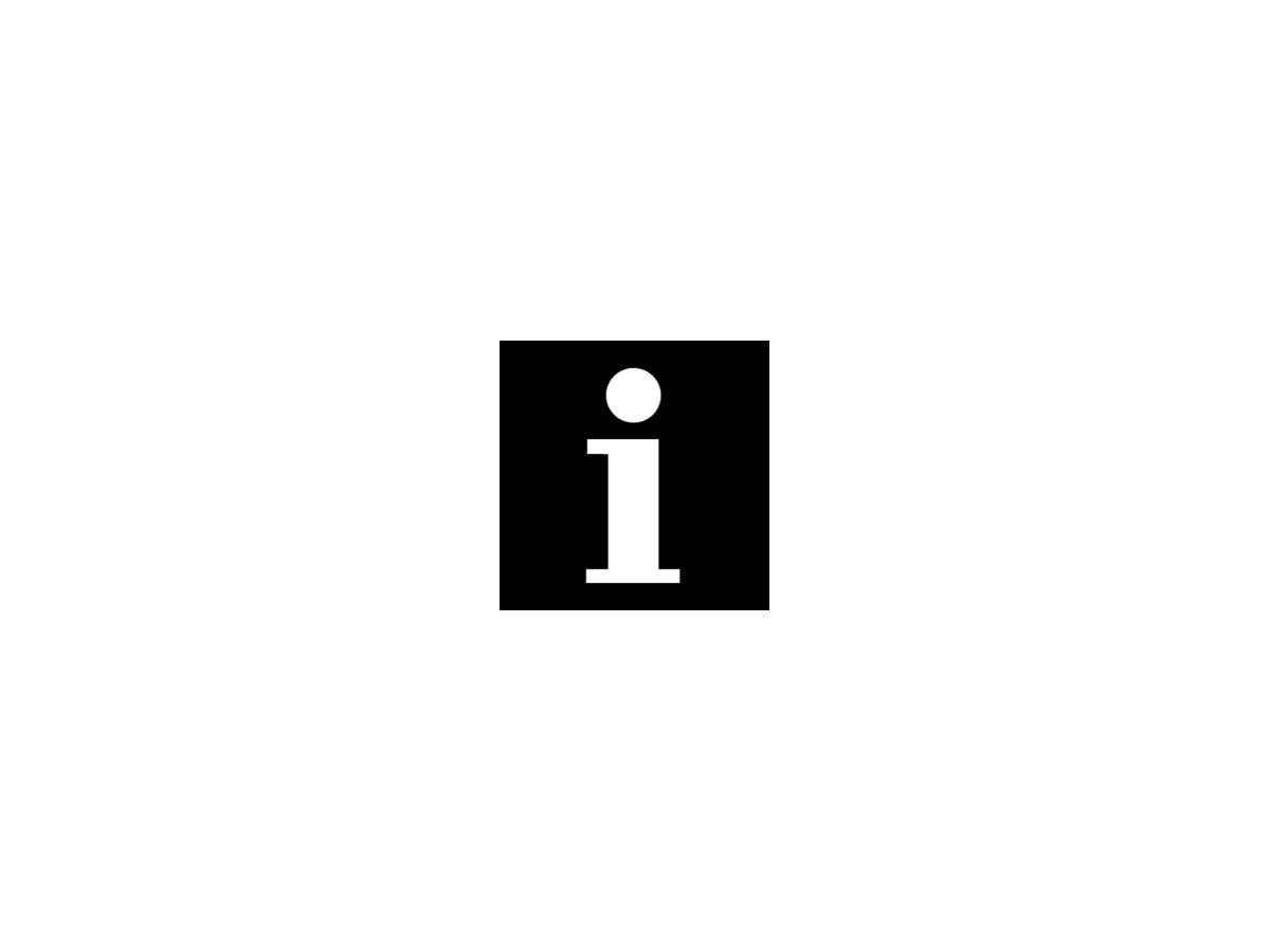 Folie Symbol 'i' (Information) EDIZIOdue schwarz 42×42 für Lampe LED
