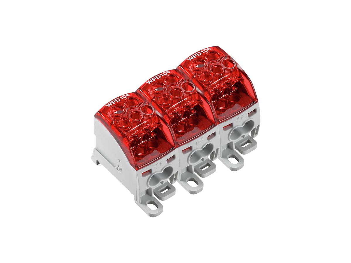 Verteilerblock WM WPD 304 1P 164A 3×Eing 15×Ausg 1.5…16mm² 1.5…25mm²