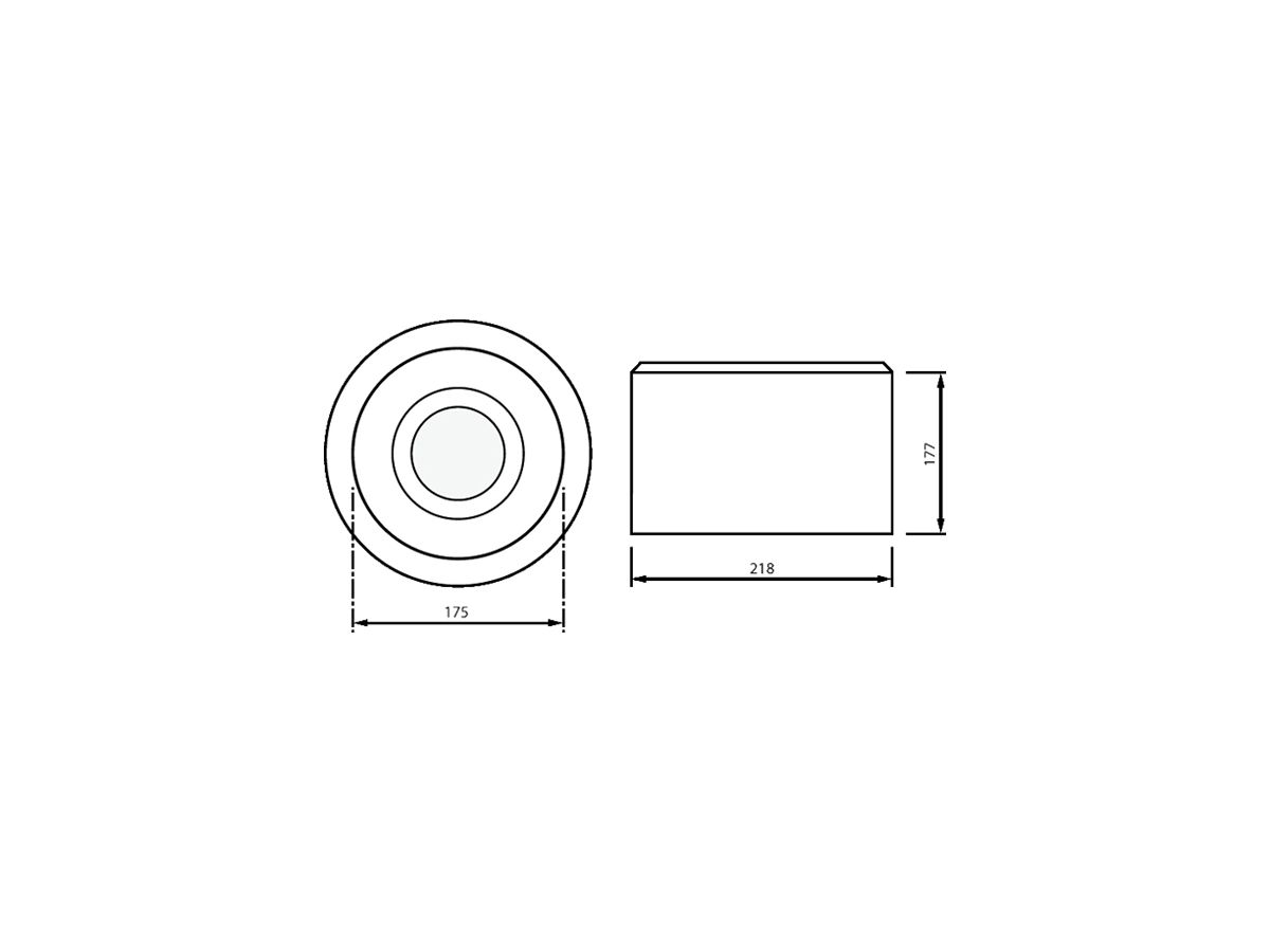 AP-LED-Downlight Philips DRUM SURFACE 16.5W 2181lm 830 90° Ø218mm weiss