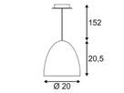 Pendelleuchte SLV PARA CONE 20 E27 60W rund IP20 kupferfarben/gebürstet