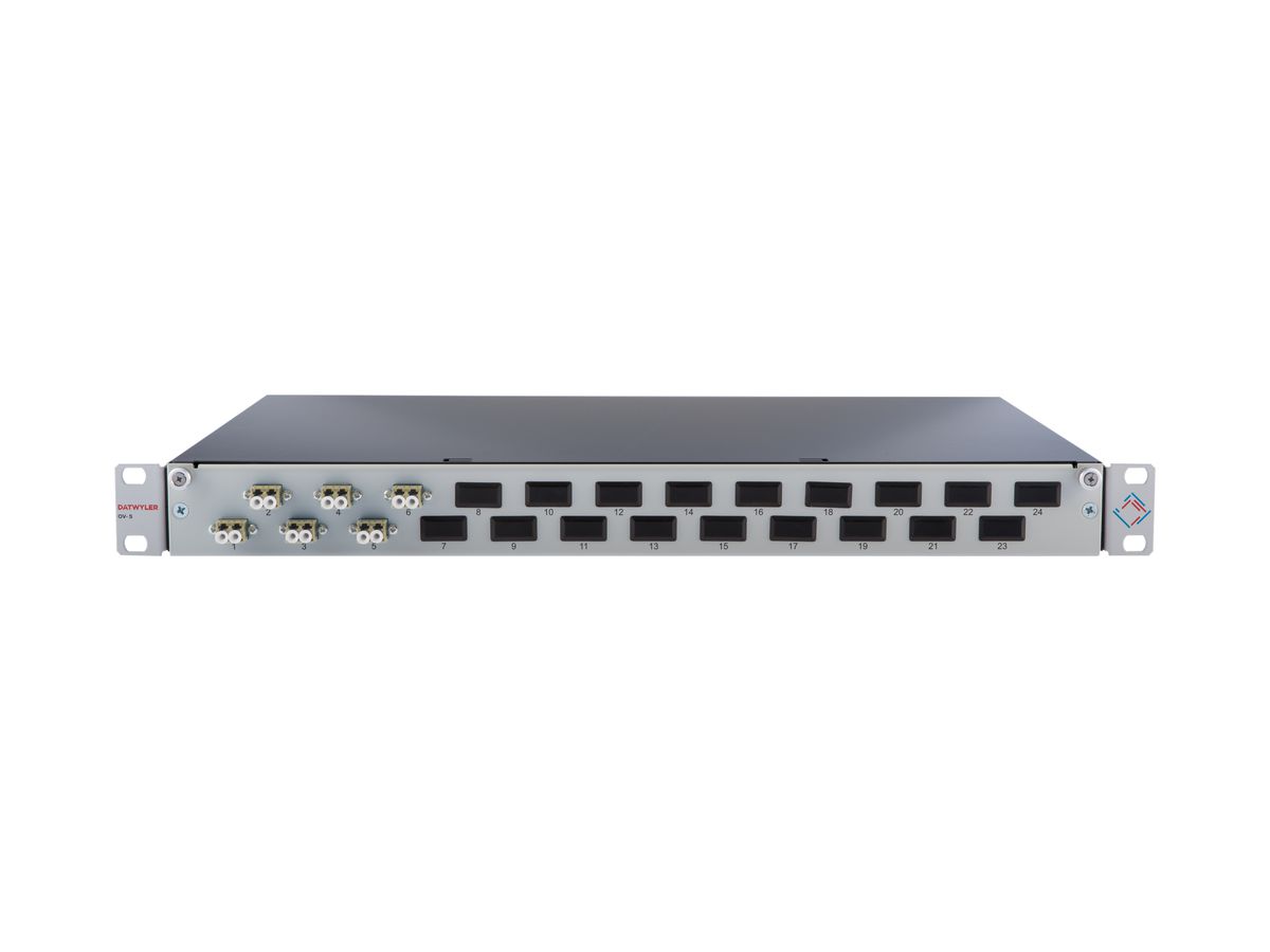 Patchpanel LWL 19" Breakoutbox 1HE 6×LCD/PC beige, MM OM2