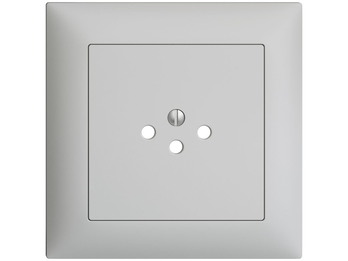 UP-Frontset EDIZIOdue hellgrau 88×88mm 1×T12 mit Shutter