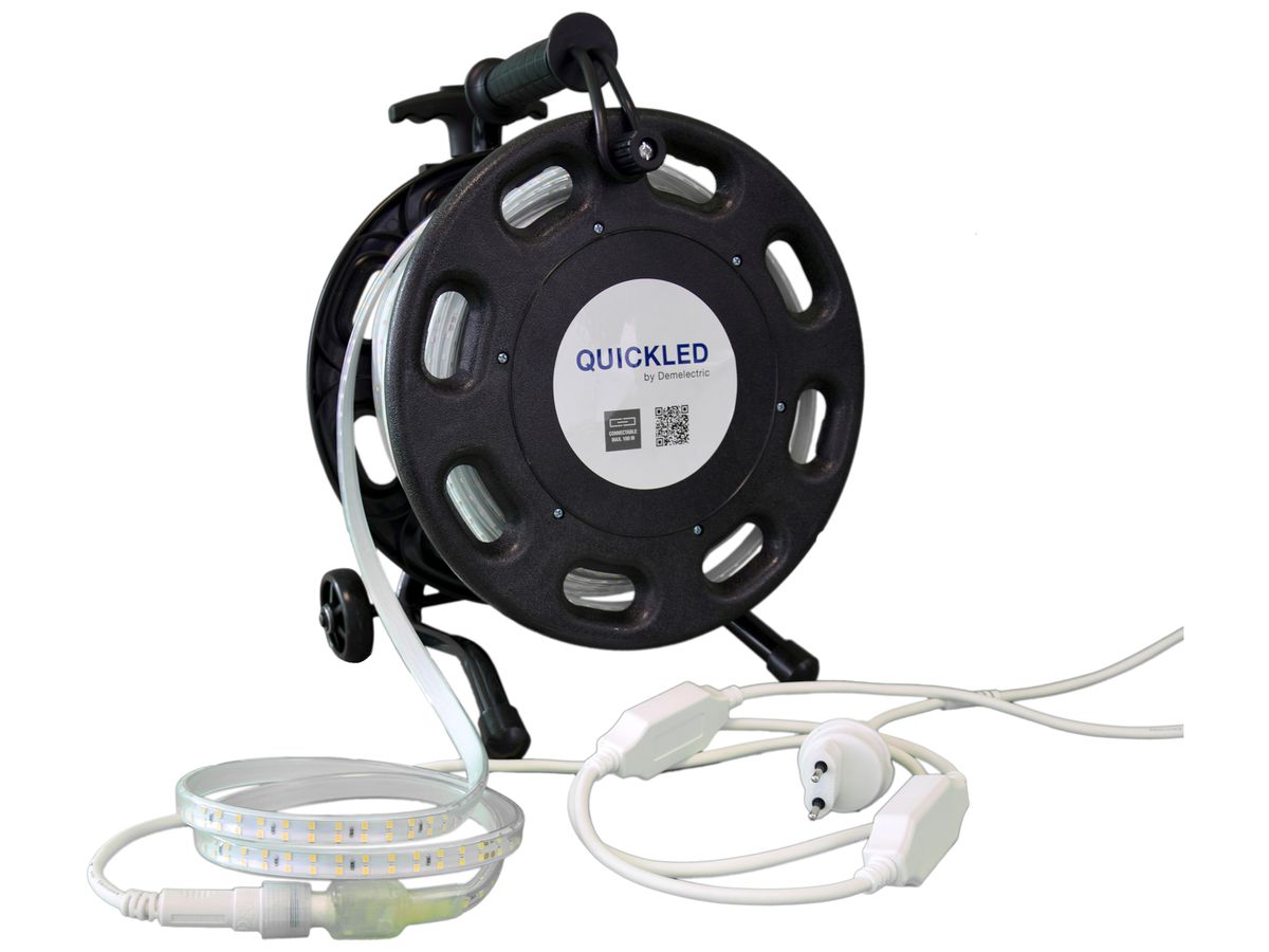 LED-Lichtband QUICKLED 180 IP65 240V 12W-1500lm/m 4000K 25m Abroller einseitig