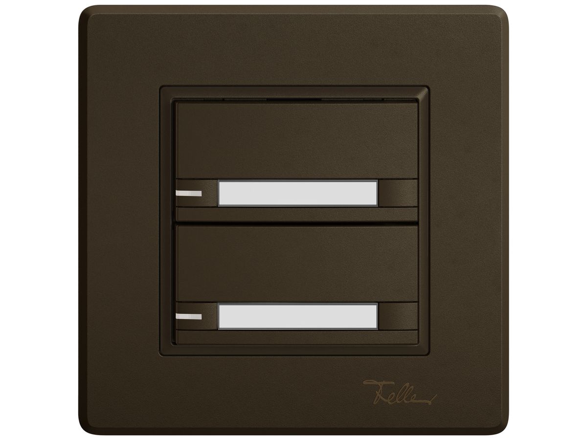 UP-KNX-Taster RGB EDIZIO.liv SNAPFIX® Temperaturfüh.RGB-LED Pap.2×T 2-Tbed.br