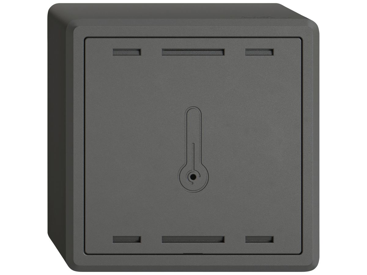 AP-Raumtemperatursensor EDIZIO.liv Wiser SNAPFIX® K+ 230V 74×74×54mm dgu