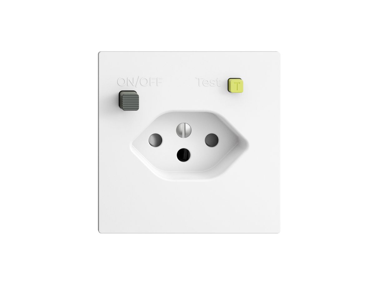 UP-Steckdose EDIZIOdue T13 FI 30mA F, shutter, weiss