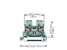 Durchgangsklemme WAGO 2L 2.5mm² grau