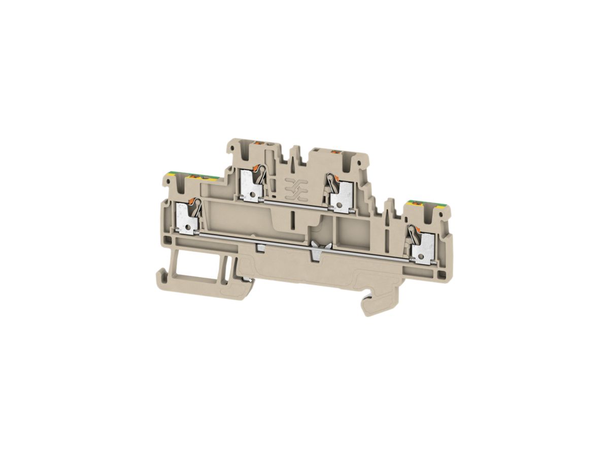 Mehrstock-Reihenklemme Weidmüller A2T PUSH IN 1.5mm² 2 Etagen beige