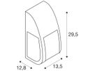 Wandleuchte SLV KERAS ELT, E27 25W IP54 anthrazit