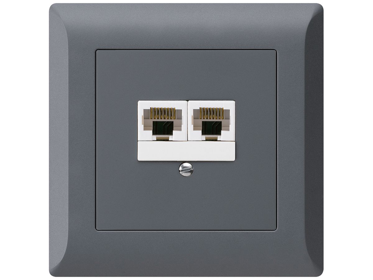 UP-Dose kallysto.line 2×RJ45u parallel anthrazit