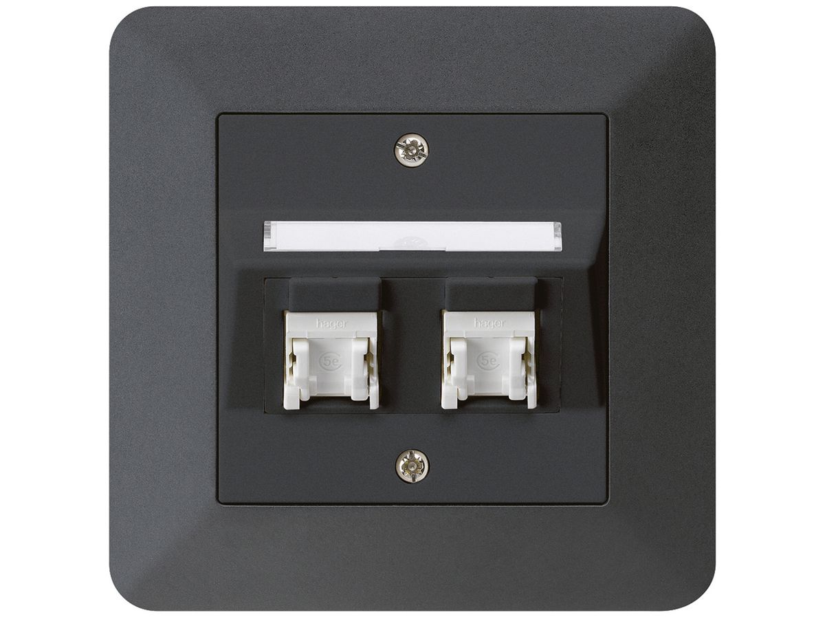 UP-Dose kallysto.trend C Kat.5e 2RJ45/u schwarz