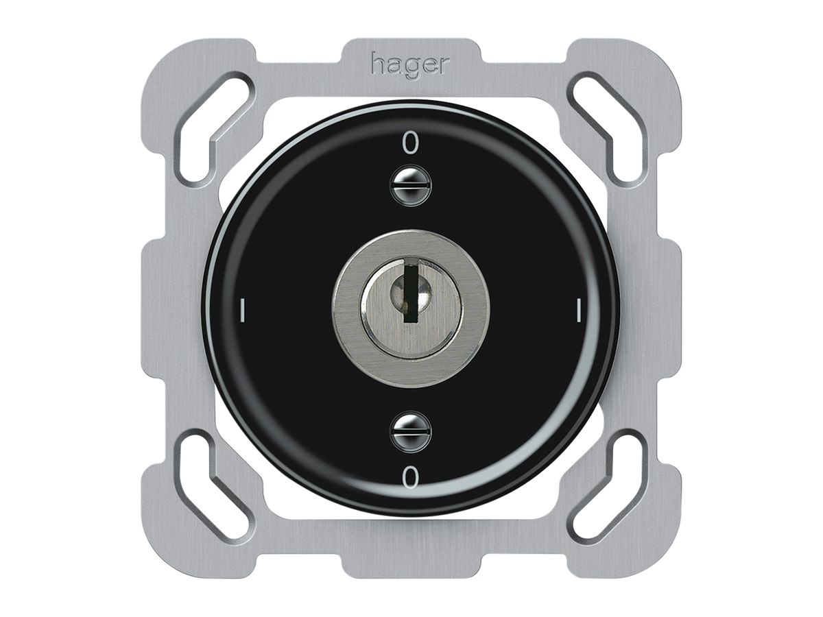 UP-Schlüsselschalter origin Ausschalter 0/3L 16A 250V 0-I-0-I 77×77mm schwarz