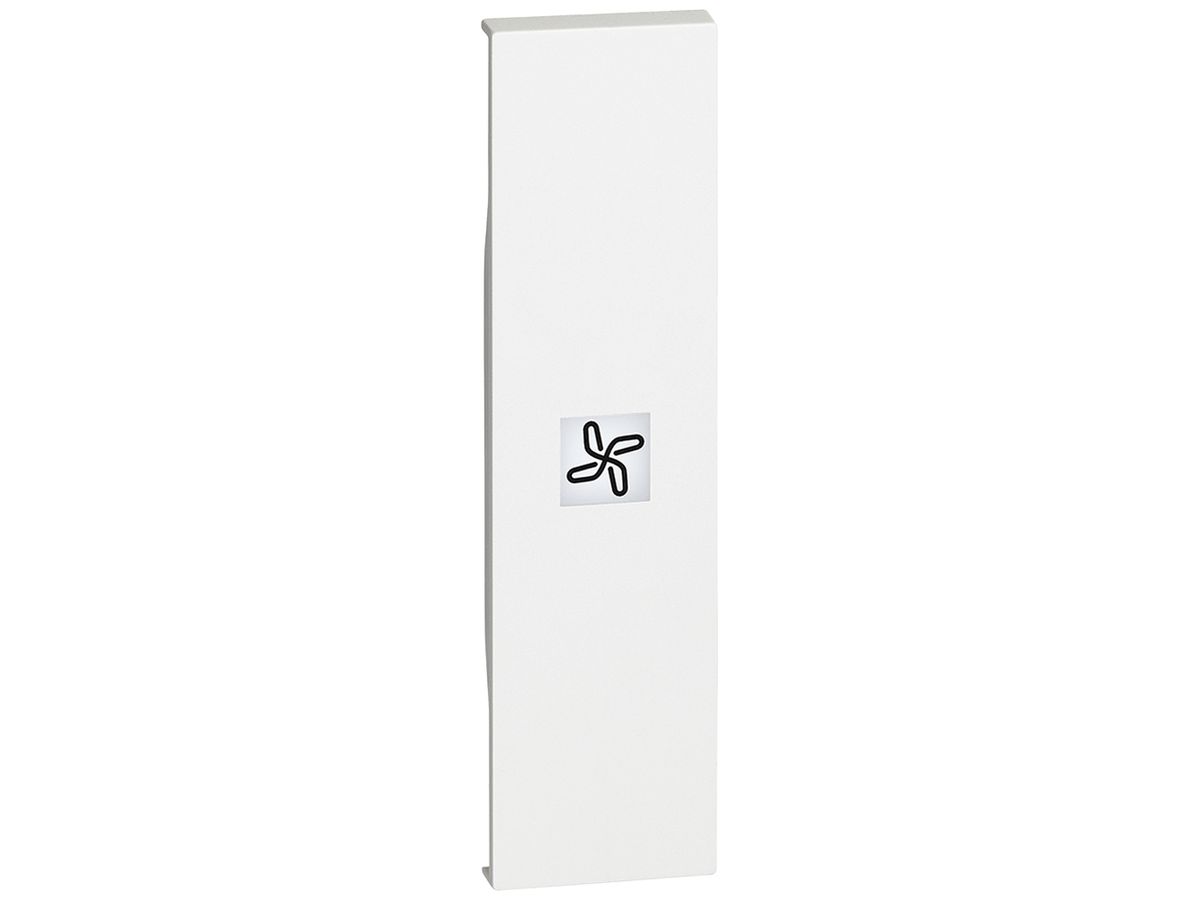 Tastenabdeckung Living Now 1 Modul mit Symbol Ventilator weiss