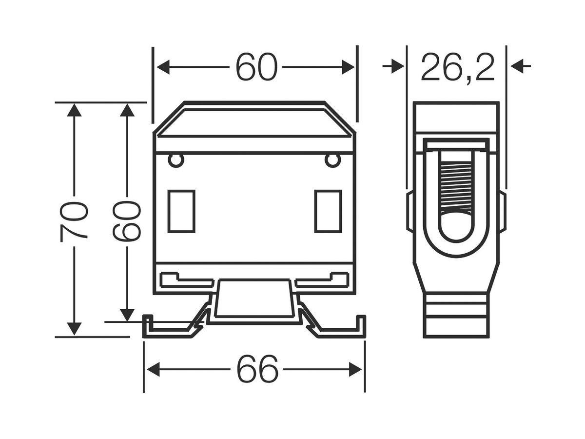 Verbindungsklemme Hensel, bis 70 mm², Cu, 1-polig