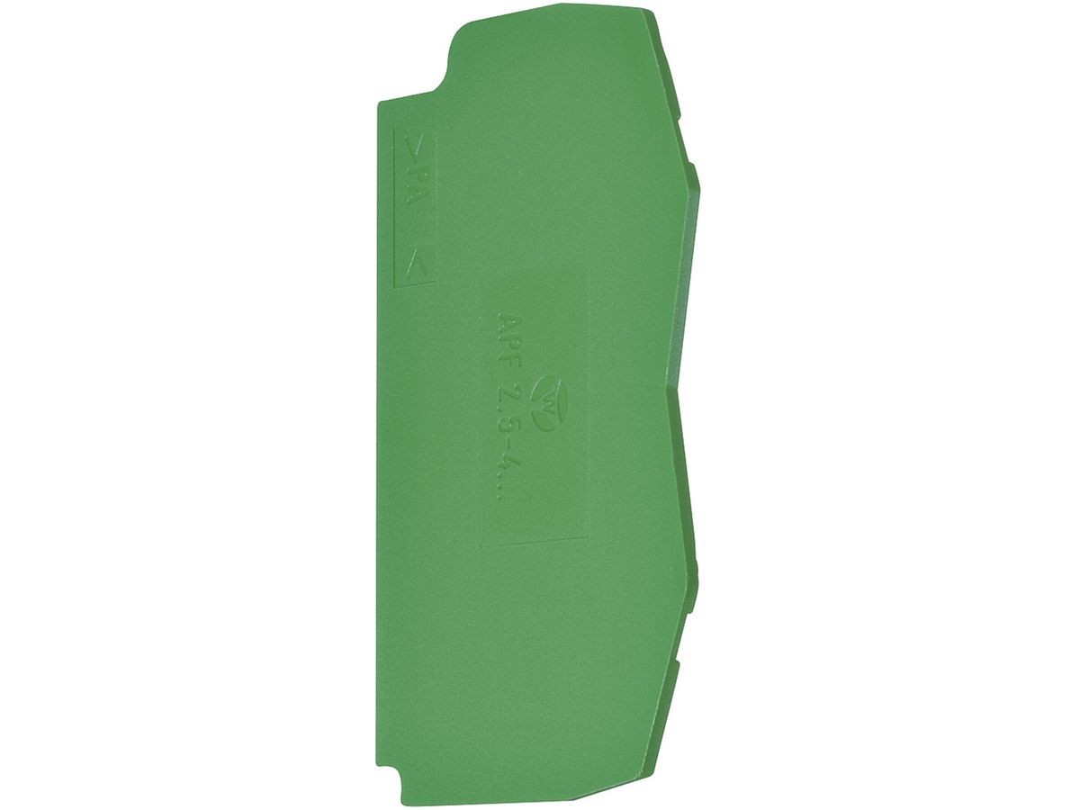 Abschlusswand Hager für KYA02E, KYA04E PE-Klemmen 2.5mm² grün