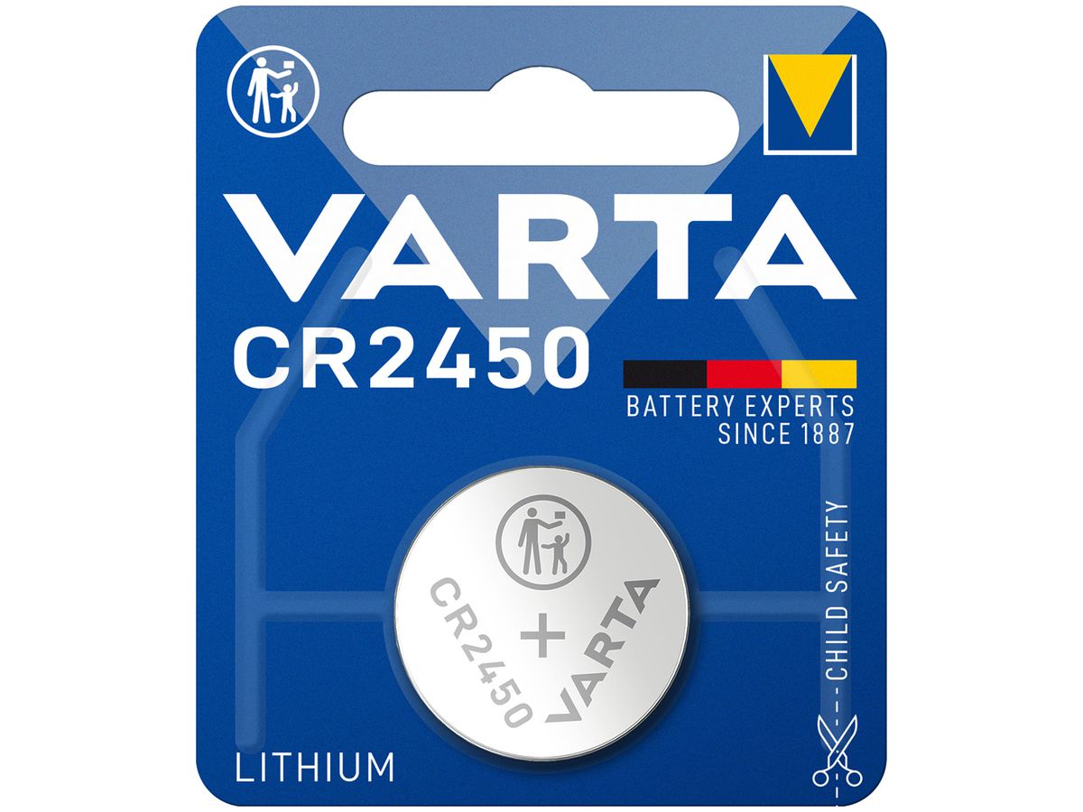 Knopfzelle Lithium VARTA Electronics CR2450 3V Blister à 1Stück