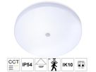 LED-Decken/Wandleuchte PIR Aron weiss - 10/15W, 3000/4000/6000K, IP54, 22cm