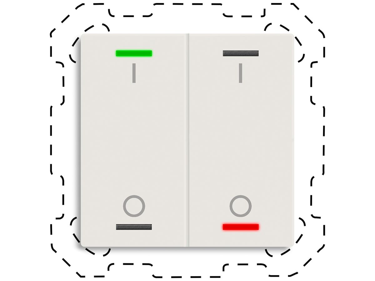 EB-Taster KNX RGBW MDT BE-TAL60T211.B1 2T/4B Temp.weiss matt "I/O"