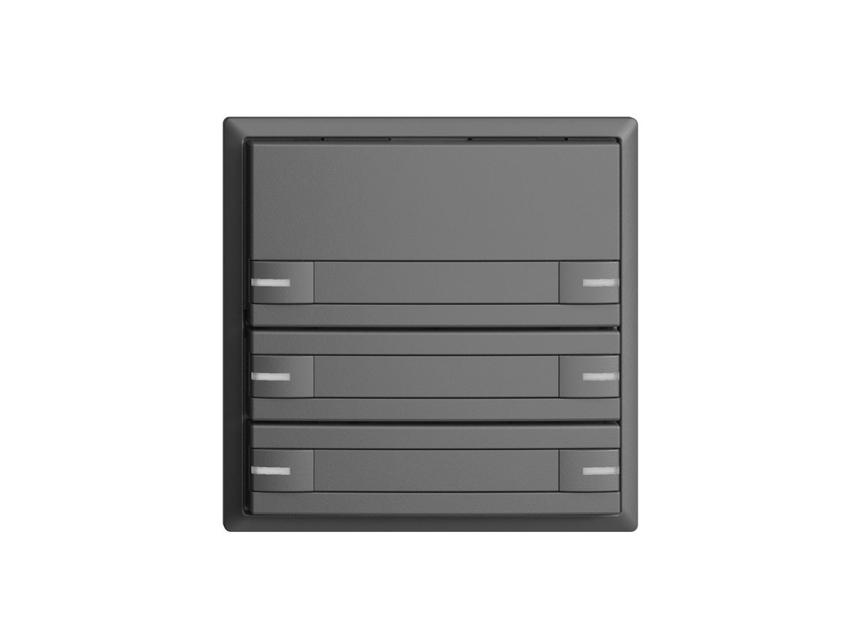KNX-Taster RGB EDUE, 250mW, m.RGB-LED, m.Papiereinlage, 6×Taste, 1×Tastenb., dgu