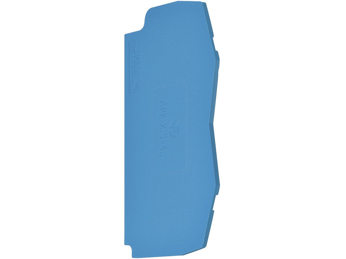 Abschlusswand Hager für KYA02NH, KYA04NH N-Klemmen 2.5mm² blau